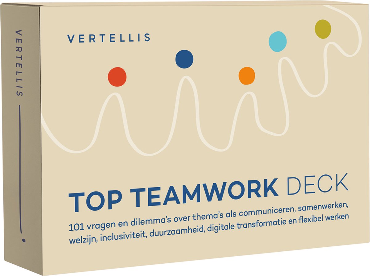 Vertellis | TOP Teamwork Deck | 101 vragen en dilemmas voor een sterkere teamdynamiek | communicatie, verbinding en reflectie